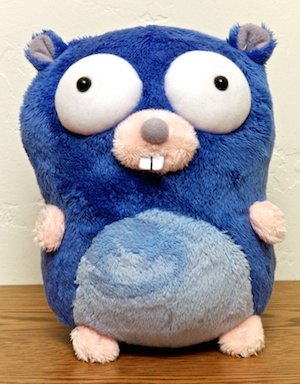 Blue Go gopher plush toy